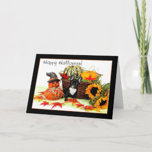 Happy Halloween French Bulldog greeting Card
