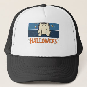 Happy Halloween French Bulldog Witch Spider Web Ca Trucker Hat