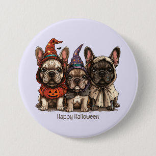 Happy Halloween French Bulldogs 7.5 Cm Round Badge