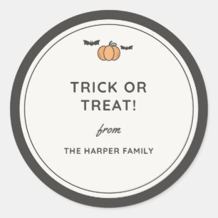 "Happy Halloween From" Family Gift Sticker