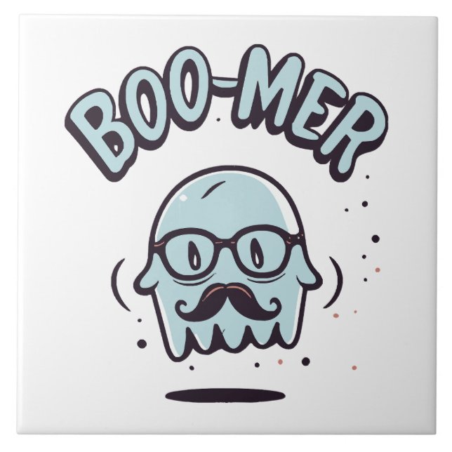  Happy Halloween from Your Favourite Boomer! Tile (Front)