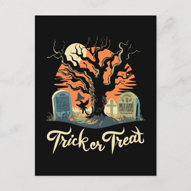 Happy Halloween From Your Funny Graveyard! Postcard (Front)