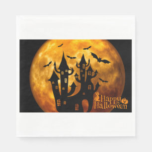 Happy Halloween (Full Moon) Napkin