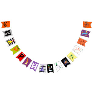 Happy Halloween fun modern Bunting
