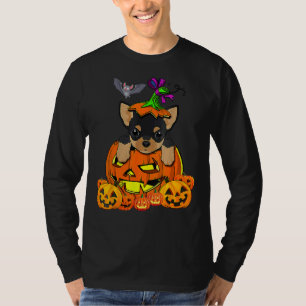 Happy Halloween Funny Chihuahua Pumpkin T-Shirt