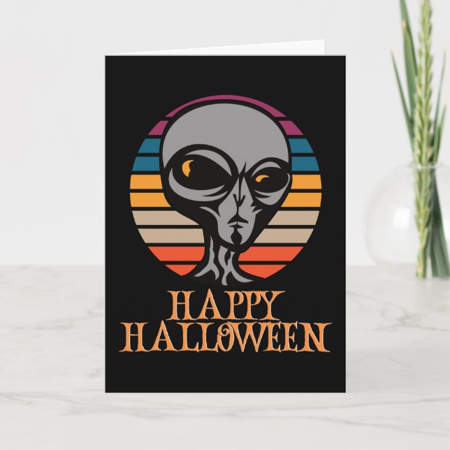 Happy Halloween Funny Creepy Character Card (Front)