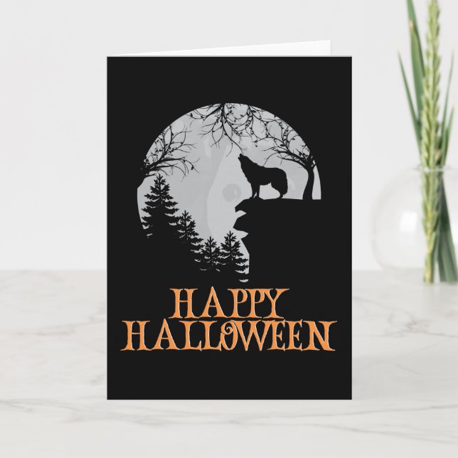 Happy Halloween Funny Creepy Character Card (Front)