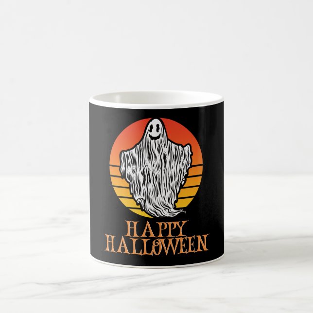 Happy Halloween Funny Creepy Character Coffee Mug (Center)