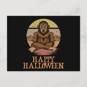 Happy Halloween Funny Creepy Character Postcard