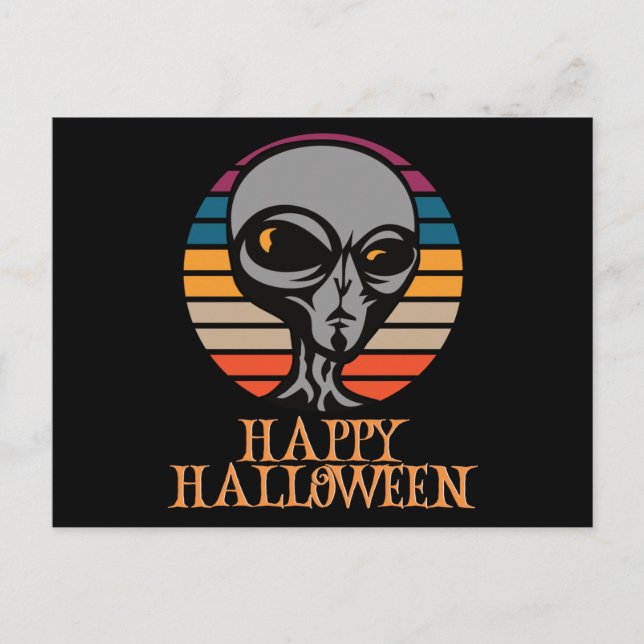 Happy Halloween Funny Creepy Character Postcard (Front)