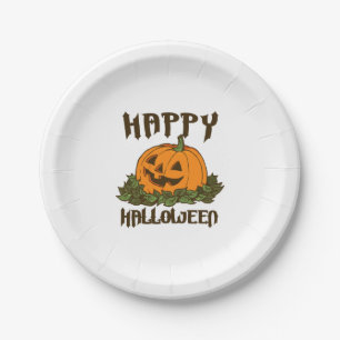 Happy Halloween Funny Halloween Costume Paper Plate