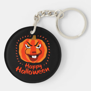 🎃 Happy Halloween – Funny, Scary & Cute Pumpkin Key Ring