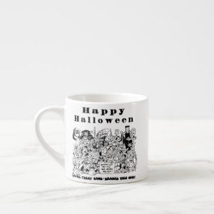 Happy Halloween Funny Spooky Scary Creepy Witch Espresso Cup