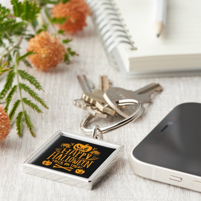 Happy Halloween - Funny Spooky Season Key Ring (Side)