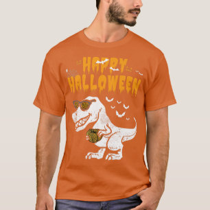 Happy Halloween Funny Tre Dinosaur Leopard Pumpkin T-Shirt