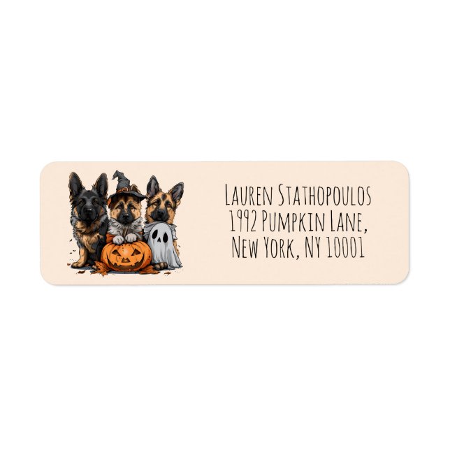Happy Halloween German Shepherd Dogs (Front)