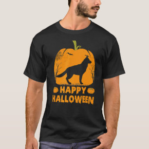 Happy Halloween German Shepherd Pumpkin Dog Boys W T-Shirt