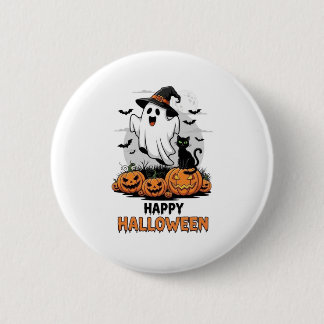 Happy Halloween ghost 6 Cm Round Badge
