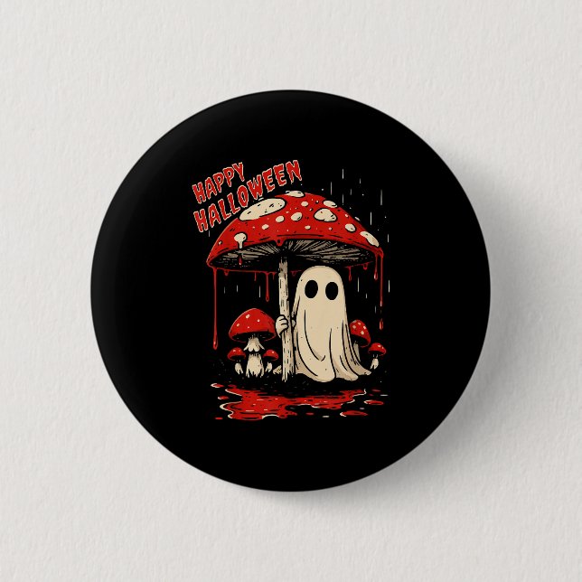 Happy Halloween Ghost  6 Cm Round Badge (Front)