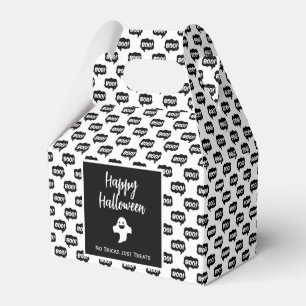 Happy Halloween ghost boo no tricks just treats Favour Box