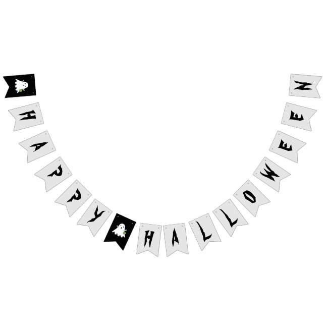 Happy Halloween Ghost Bunting Banner (All)