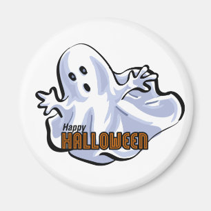 Happy Halloween Ghost Cartoon Magnet