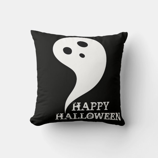 Happy Halloween Ghost Cushion (Front)