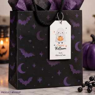 Happy Halloween Ghost Custom Gift Tags