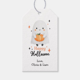 Happy Halloween Ghost Custom Gift Tags