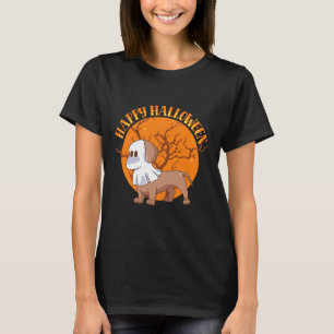Happy Halloween Ghost Dachshund Lover T-Shirt