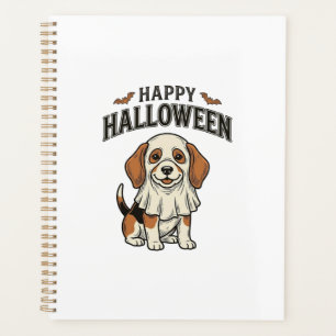 Happy Halloween Ghost Dog Vintage Engraving Shirt_ Planner