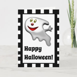 Happy Halloween, Ghost, Halloween Greeting Card