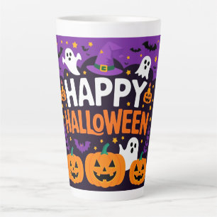 Happy halloween ghost latte mug