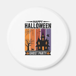 Happy Halloween Ghost Party Haunted House Shirt De Magnet