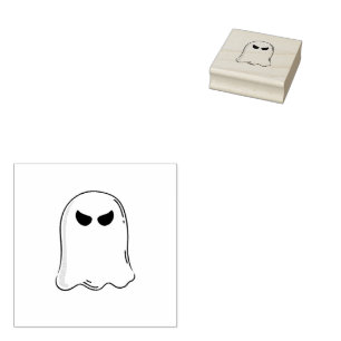 Happy Halloween Ghost  Rubber Stamp