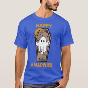 Happy Halloween Ghost Spooky Vibes Funny Halloween T-Shirt