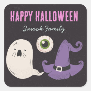 Happy Halloween GHOST Square Sticker