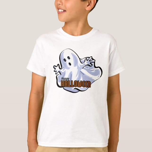 Happy Halloween Ghost T-Shirt (Front)