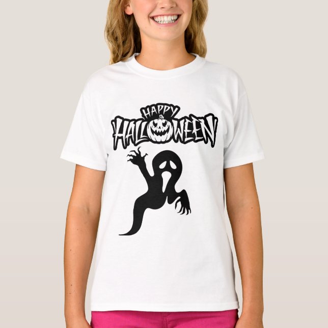 Happy Halloween Ghost T-Shirt (Front)