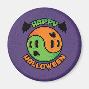 Happy Halloween Ghost Yin-Yang Magnet