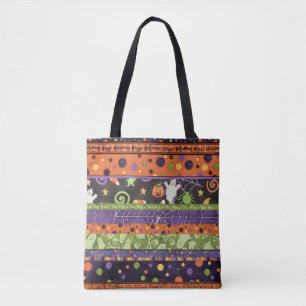Happy Halloween Ghosts Pumpkins Candy Tote Bag