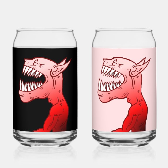 Happy Halloween Ghoul Can Glass (Front)