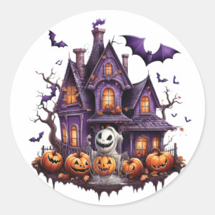 Happy Halloween Ghoul Classic Round Sticker