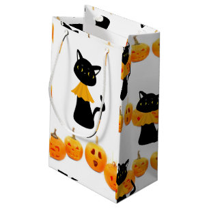 Happy Halloween Gift Bag, Black Cat Small Gift Bag