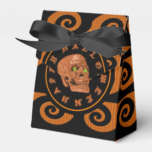 Happy Halloween Glitter Skull Tent Favour Box