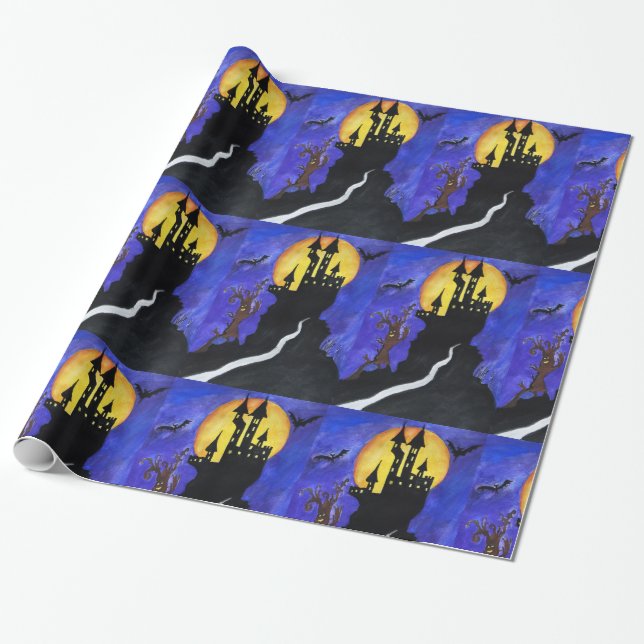 Happy Halloween Glossy Wrapping Paper (Unrolled)