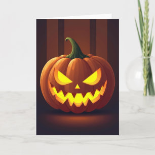 Happy Halloween Glowing Gourd Card