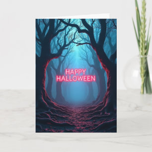 Happy Halloween Glowing Roots Card