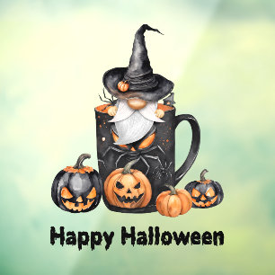 Happy Halloween Gnome Window Cling