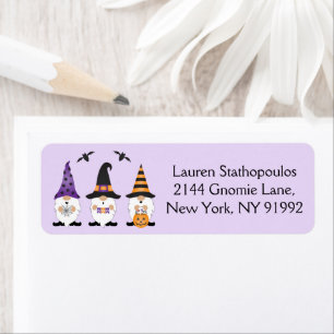 Happy Halloween Gnomes Purple Orange